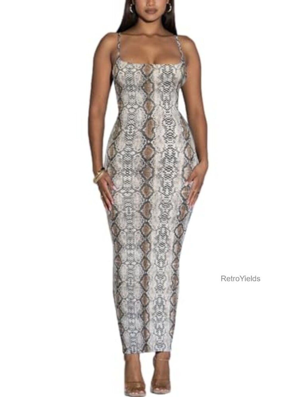 Spaghetti Strap Bodycon Maxi Dress Club Party Night Out